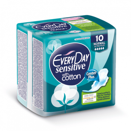 Σερβιέτες EveryDay Sensitive Cotton NORMAL Ultra Plus 10τμχ