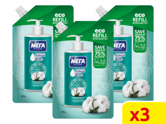 ΜΕΓΑ Κρεμοσάπουνο Hygiene Βαμβάκι Ανταλλακτικό 1500ml (3*500ml)