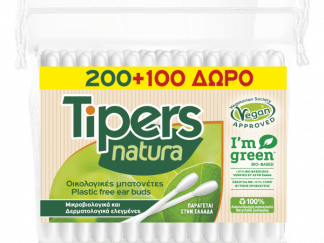 Tipers Natura Μπατονέτες Οικολογικές 200τμχ + 100τμχ ΔΩΡΟ