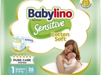 Πάνες Babylino Sensitive Cotton Soft Carry Pack No1 (2-5Kg) 26τεμ