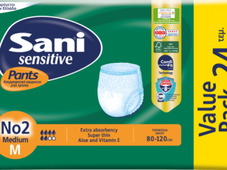 Ελαστικό εσώρουχο ακράτειας Sani Sensitive Pants Medium No2 24τμχ
