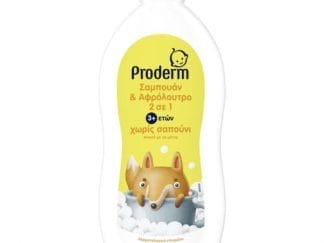 Proderm Kids Σαμπουάν Και Αφρόλουτρο Χαμομήλι 3+Ετών Χωρίς Σαπούνι 700ml