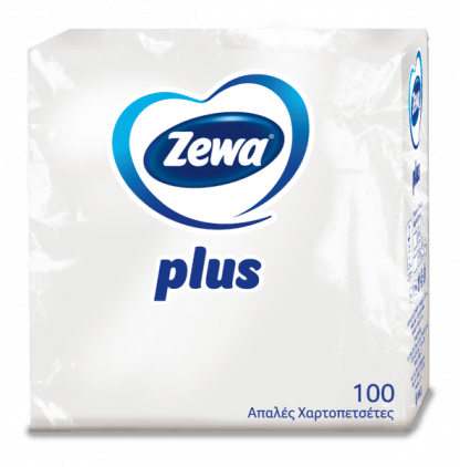 Χαρτοπετσέτες Zewa Plus λευκές 1φυλλες 100τμχ