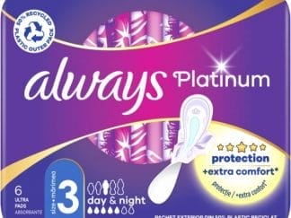 Always Platinum Night Σερβιέτες No3 Με Φτερά 6τμχ