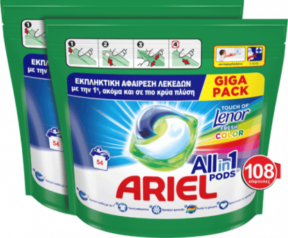 Ariel Allin1 Pods Touch Of Lenor Color 108τμχ