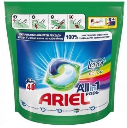Ariel Allin1 Pods Touch Of Lenor Color 40τμχ
