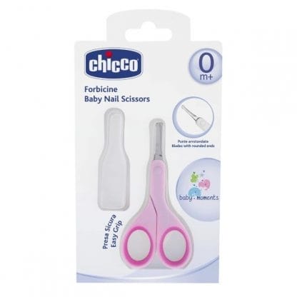 Chicco Ψαλιδάκι Aσφαλείας Mε Θήκη ΡΟΖ 0M +