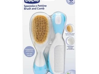 Chicco Βούρτσα-Χτένα Φυσική Τρίχα ΣΙΕΛ 0m+