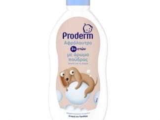 Proderm Kids Αφρόλουτρο Με Άρωμα Πούδρας 3+ Ετών 500ml