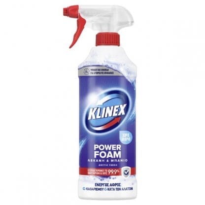 Klinex Καθαριστικό Spray Αφρού Για Καθαρισμό Μπάνιου Arctic 435ml