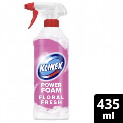 Klinex Καθαριστικό Spray Αφρού Για Καθαρισμό Μπάνιου Floral Fresh 435ml