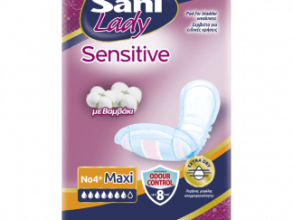 Σερβιέτες ακράτειας με βαμβάκι Sani Lady Maxi No4+ 12τμχ