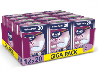 Σερβιέτες ακράτειας με βαμβάκι Sani Lady Super Giga Pack No5 240τεμ (12x20τεμ-κιβώτιο)