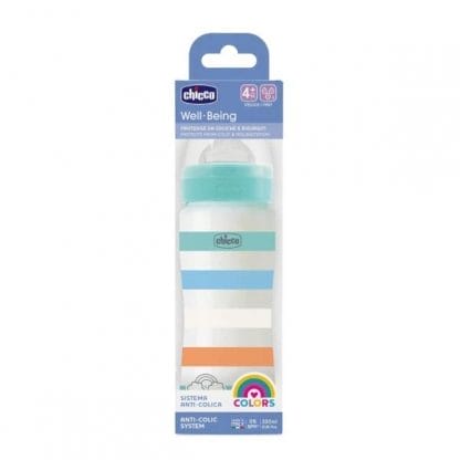 Chicco Μπιμπερό Πλαστικό BOY Well Being 330ML 4Μ+