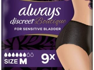Always Discreet Boutique Εσώρουχα Για Την Ακράτεια Plus M Μαύρο 9τεμ
