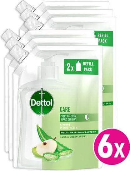 Dettol Αντιβακτηριδιακό Κρεμοσάπουνο Aloe Vera Ανταλλακτικό 500ml*6