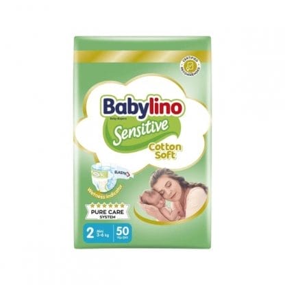 Πάνες Babylino Sensitive Cotton Soft Value Pack No2 (3-6Kg) 50τεμ