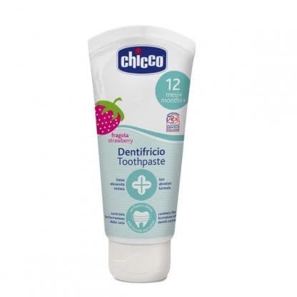 Chicco Οδοντόκρεμα Με Φθόριο Γεύση Φράουλα 12M+, 50ml