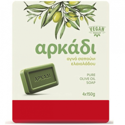 Αρκάδι Φυσικό Σαπούνι Σε Πλάκες Πράσινο 4x150gr