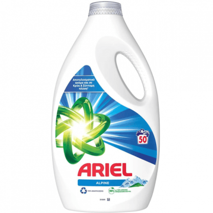 Ariel Υγρό Πλυντηρίου Ρούχων Alpine 50Μεζ