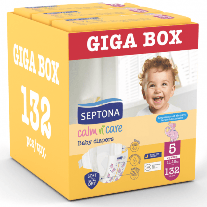 Πάνες Septona Calm N' Care Giga Box Junior No5 (11-16Kg) 132τεμ (3*44τεμ)