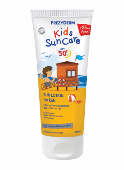 Frezyderm Kids Sun Care Παιδικό Αντηλιακό Γαλάκτωμα Προσώπου Και Σώματος SPF50+, 150ml+25ml ΔΩΡΟ