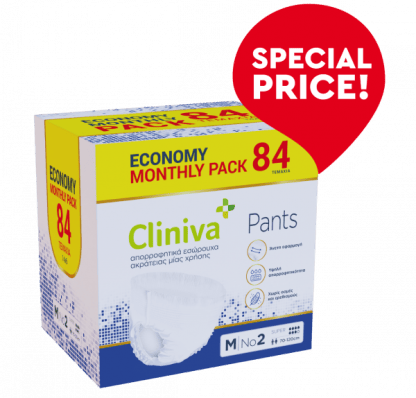 Cliniva Pants Εσώρουχο Ακράτειας No2 Medium 70-120cm 84τμχ (6*14)