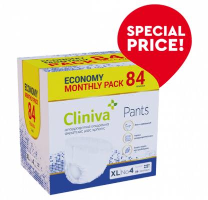 Cliniva Pants Εσώρουχο Ακράτειας No4 Extra Large 110-170cm 84τμχ (6*14)