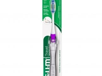 Gum Travel Soft Antibacterial Toothbrush Κωδ 158, 1 Τεμάχιο - Μωβ,Αναδιπλούμενη Μαλακή Οδοντόβουρτσα Κατάλληλη για Χρήση σε Ταξίδια με Αντιβακτηριακές Ιδιότητες