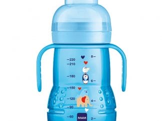 Mam Trainer+ Kit Κωδ 450 4m+ Εκπαιδευτικό Μπιμπερό με Θηλή Σιλικόνης 220ml - Μπλε