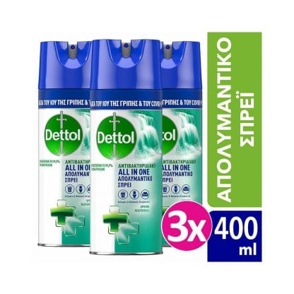 Dettol Απολυμαντικό Spray Spring Waterfall 400ml*3