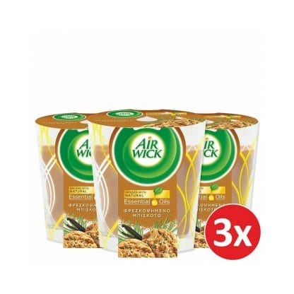 Airwick Αρωματικό Κερί Φρεσκοψημένο Μπισκότο 3*105γρ