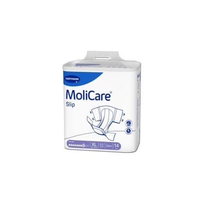 MoliCare Flash Slip Super Plus Πάνες Ακράτειας Νύχτας Extra Large (Περ: 150-175cm) 14τμχ