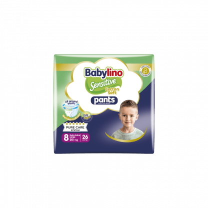 Πάνες Babylino Pants Cotton Soft Unisex Economy No8 Extra Extra Large (20+kg) 26τεμ