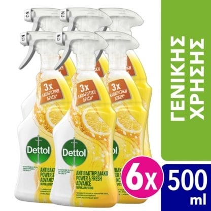 Dettol Spray Αντιβακτηριδιακό Lemon & Lime 500ml*6