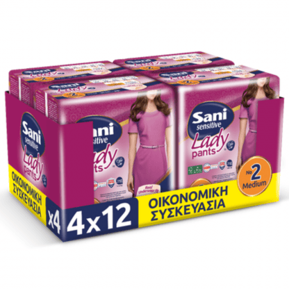 Sani Lady Discreet Pants No2 Μedium Οικονομική Συσκευασία 4x12 (48τεμ)