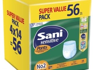 Σετ Sani Sensitive Pants Ελαστικό Εσώρουχο Ακράτειας 56 Τεμάχια (4x14 Τεμάχια) - No2 Medium