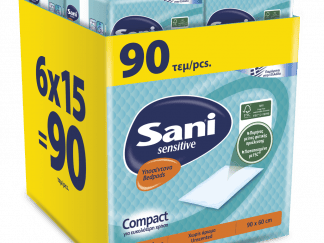 Υποσέντονα ακράτειας Sani Sensitive Maxi Plus 90*60cm 90τμχ. (6*15τεμ)