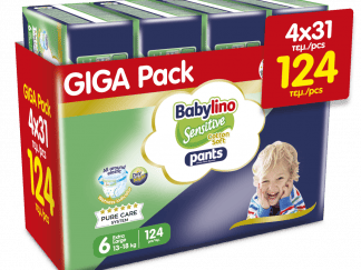 Πάνες Babylino Pants Cotton Soft Unisex Giga Pack No6 Extra Large (13-18kg) 124τεμ (4*31τεμ)