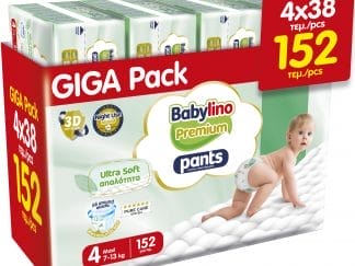 Σετ Babylino Premium Ultra Soft Pants Νο4 Maxi (7-13kg) 152 Τεμάχια (4x38 Τεμάχια)
