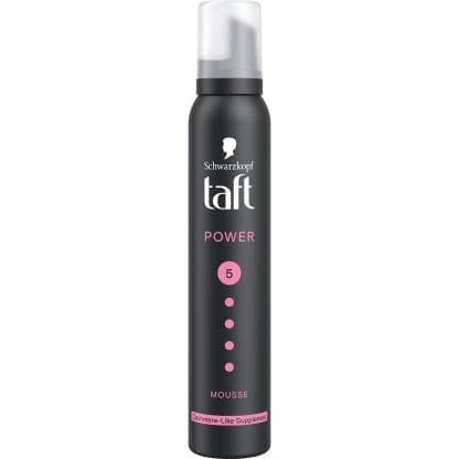 Schwarzkopf Taft Power 5 Mousse Cashmere Like Suppleness Αφρός για Ελαστικό Κράτημα, Ιδανικός για Ξηρό & Ταλαιπωρημένο Τριχωτό 200ml