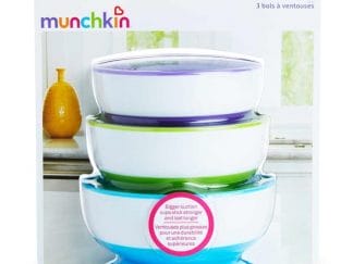 Munchkin Πολύχρωμα Μπωλ Φαγητού με Βεντούζα 6m+ 3τμχ