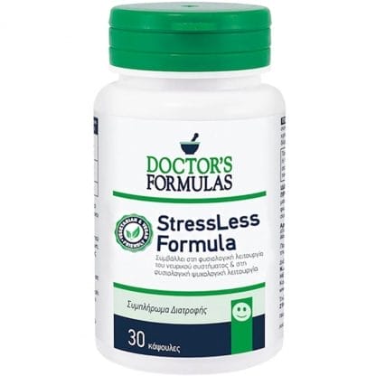 Doctor's Formulas StressLess Formula Συμπλήρωμα Διατροφής με Μελισσόχορτο για τη Φυσιολογική Λειτουργία του Νευρικού Συστήματος & της Ψυχικής Λειτουργίας 30caps