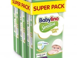 Σετ Babylino Sensitive Cotton Soft Midi No3 (4-9kg) 168 Τεμάχια (3x56 Τεμάχια)