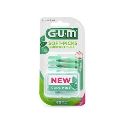 GUM 670 Soft Picks Comfort Flex Cool Mint Mεσοδόντια Βουρτσάκια Medium 40 Τεμάχια