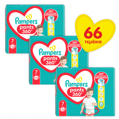 Πάνες Pampers Pants Economy Jumbo Pack Νο7 (17+kg) 66τεμ (3*22τμχ)