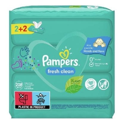 PAMPERS Fresh Clean Μωρομάντηλα 208 Τεμάχια
