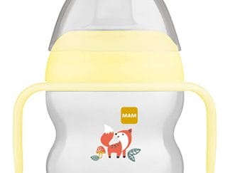 Mam Starter Cup Κωδ 462 Εκπαιδευτικό Κύπελλο με Λαβές για Αυτόνομο Κράτημα & Πολύ Μαλακό Στόμιο 4m+ 150ml - Κίτρινο
