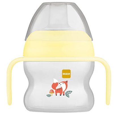 Mam Starter Cup Κωδ 462 Εκπαιδευτικό Κύπελλο με Λαβές για Αυτόνομο Κράτημα & Πολύ Μαλακό Στόμιο 4m+ 150ml - Κίτρινο