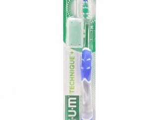 Gum Technique+ Medium Toothbrush Χειροκίνητη Οδοντόβουρτσα με Μέτριες Ίνες 1 Τεμάχιο, Κωδ 492 - Μπλε